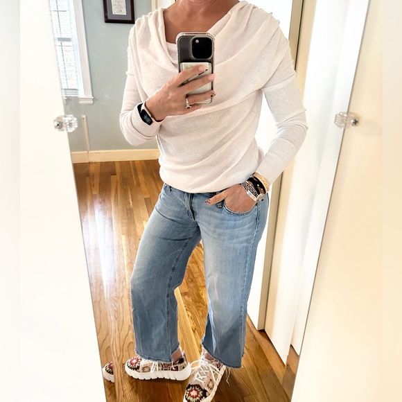 Anthropologie Moth Draped Cowl Neck Knit Top - Picture 3 of 7